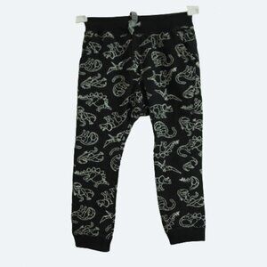 Fierce frank black cotton dinosaur pants 4T